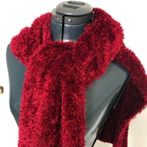 Plush Red Stretchy Scarf, St. John’s Bay